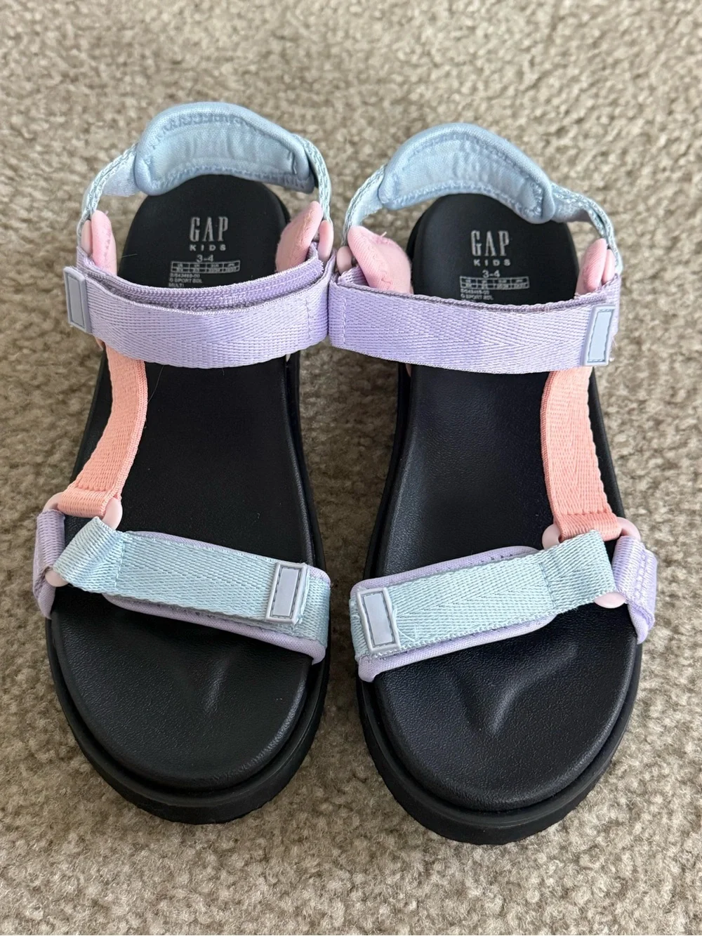 GAP Kids Pastel Multi-Color Strappy Sandals